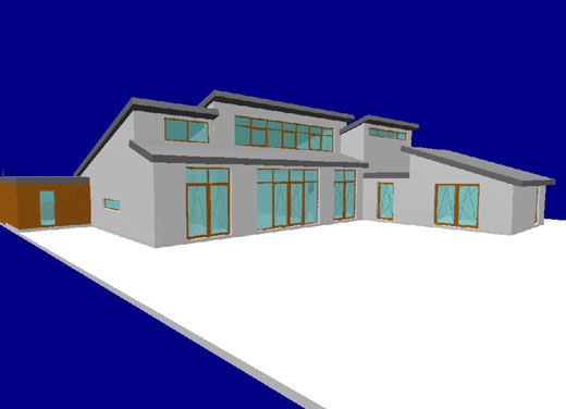 Neubau Wohnhaus Neustadt CAD Perspektive Sueden