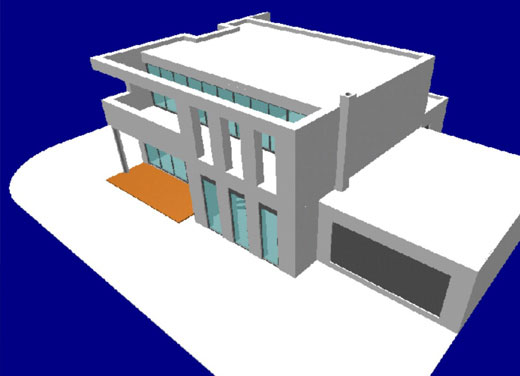 Neubau Einfamilienhaus Hannover Kirchrode CAD Suedost